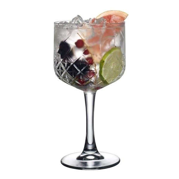 Set 4 Kelche Cocktail Gin And Tonic Timeless 55 Cl Glas Geschnitzt - Pasabache-image