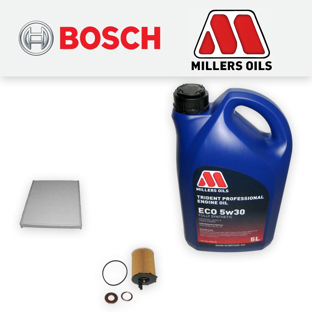 SERVICE KIT for FORD FIESTA MK7 1.5 TDCI OIL CABIN FILTERS +5w30 OIL (2012-2015)