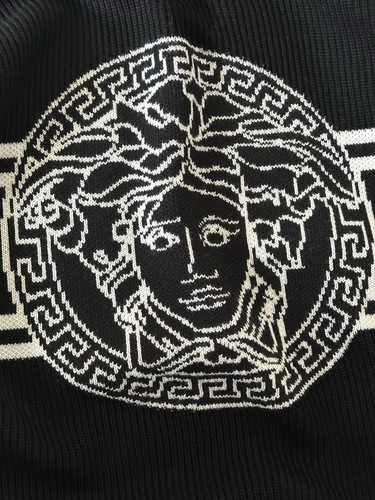 Versace Medusa Logo Wool Knit Sweater Black 44 US (54 Eu) IT 1017011 NWT $1300 - Picture 9 of 13