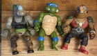 TEENAGE MUTANT NINJA TURTLES GIANT-SIZE BEBOP ROCKSTEADY LEONARDO FIGURES VTG