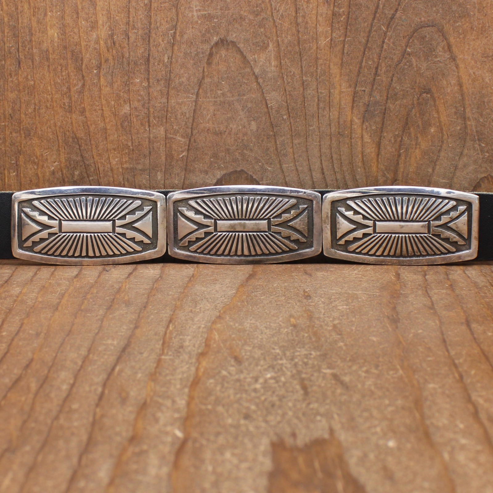 Rectangular Narrow Sterling Silver Concho Belt by… - image 5