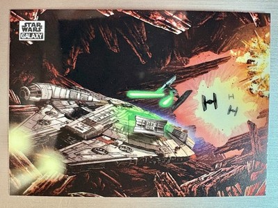 2025 Topps Chrome Star Wars Galaxy #97 The Falcon On Crait