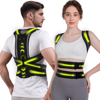 Back Brace Posture Corrector for Women and Men, Adjustable Full Back Support,...