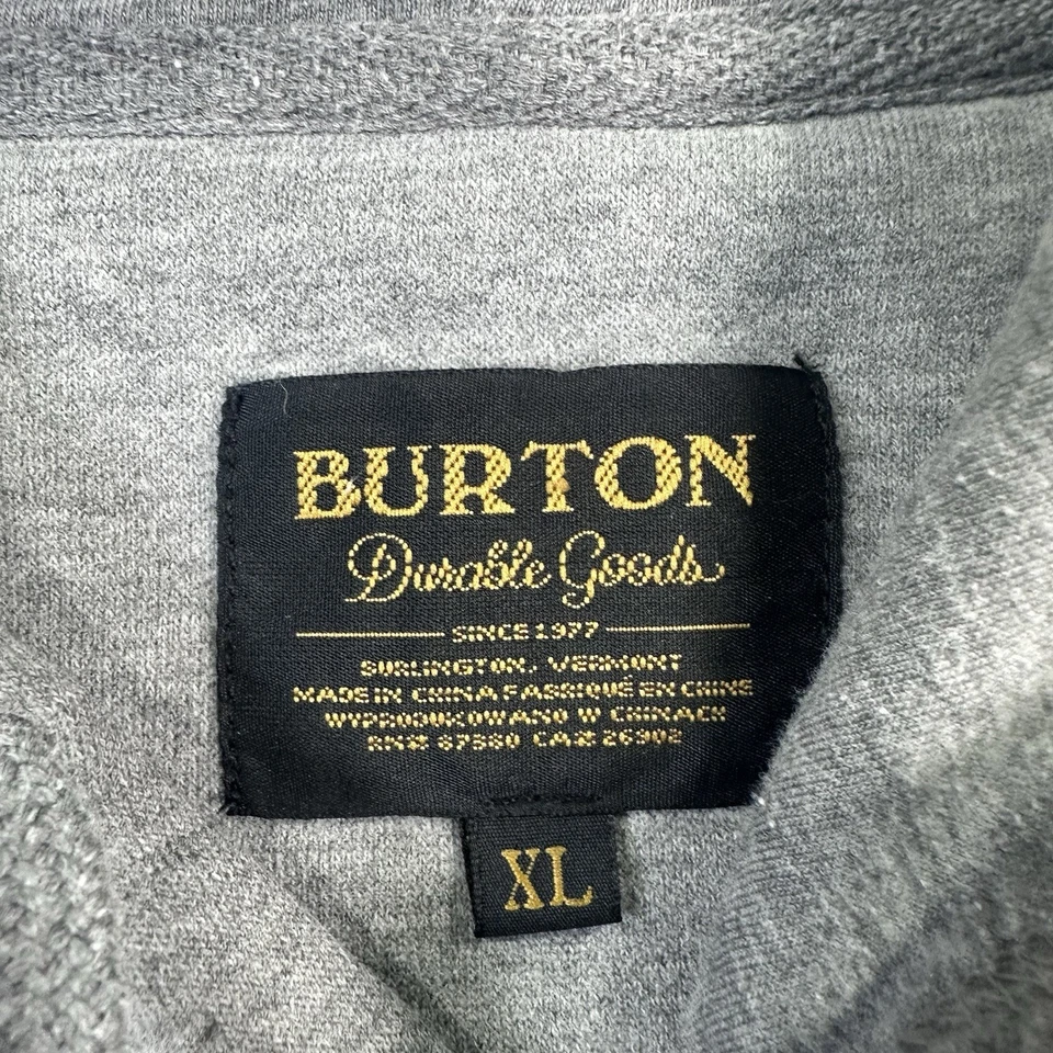 Sudadera con Capucha Burton Gráfica Para Hombre XL Gris Bolsillo Bienes Duraderos Pullover Doble Tejido Foto 3 de 4