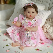 Washable Reborn Baby Dolls Full Body Vinyl Silicone Handmade Newborn Doll Gift