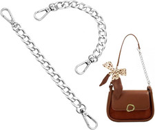 Aluminum Purse Extender Chain Set with Swivel Clasps for Handbags and Clutches