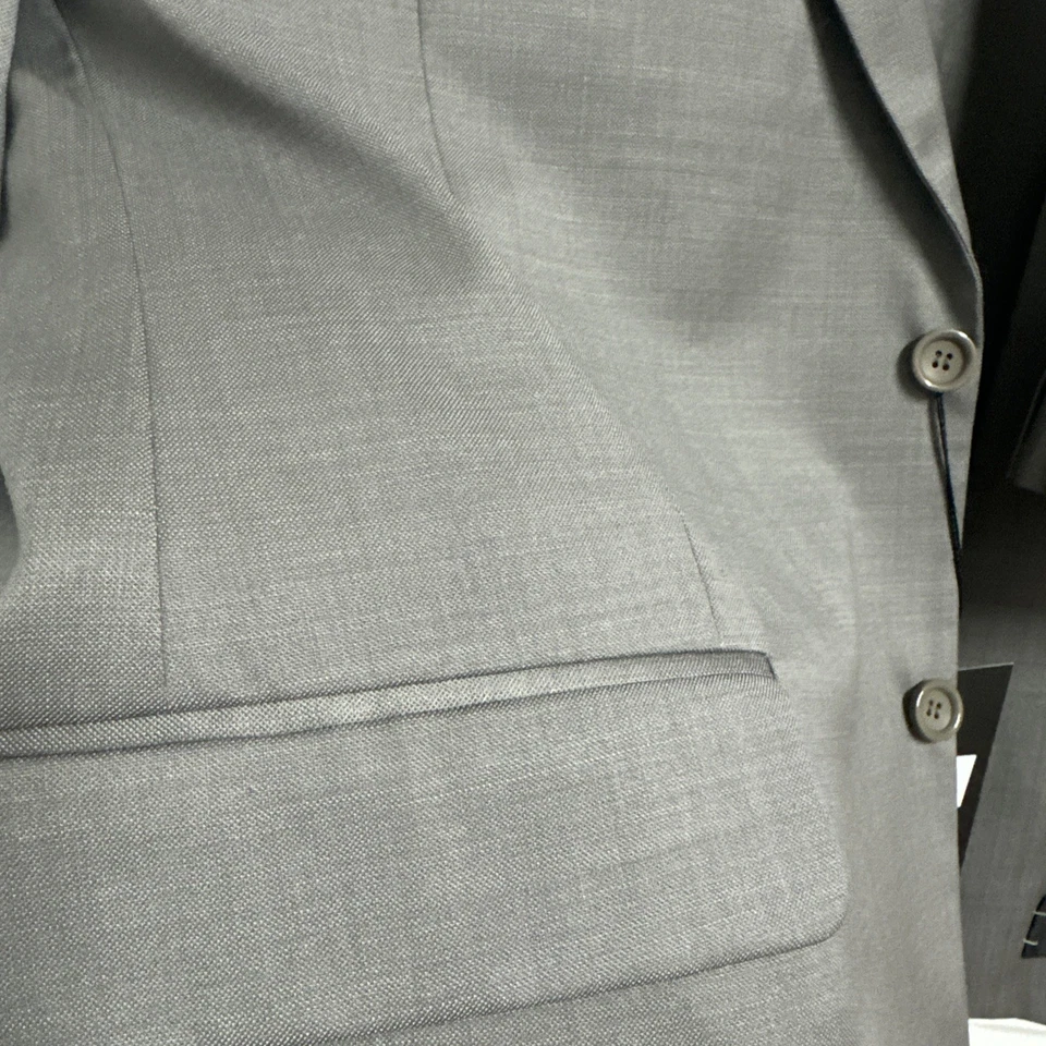 Apollo King 3 件套 54R/ 48W 灰色 Super 150 100% 羊毛全新带标签 — 第 3/4 张图片