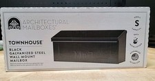 Architectural Mailboxes Wall Mount Mailbox Galvanized Steel Black 15.1" x 6" NEW