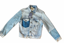 NWT Levi's Made & Crafted Selvedge Patchwork Denim Trucker Jacket Size XS Size 1