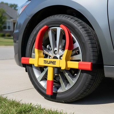 Heavy Duty Universal Wheel Lock - Anti-Theft Security for Cars & Trailers
