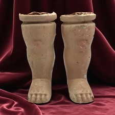 Vintage Composition Doll Legs Pair   Vintage Replacement Parts for Restoration