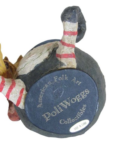 Poliwoggs Halloween Witch American Folk Art 7.25" Primitve Style Figure Retired - Picture 5 of 5