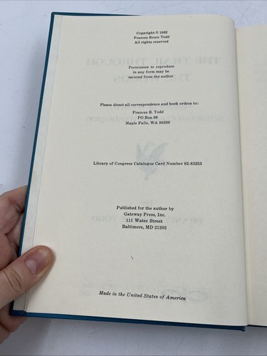 Der Weg durch den Wald Frances Bruce Todd SIGNIERT 1982 1. Auflage HC Whatcom WA - Bild 13 von 19