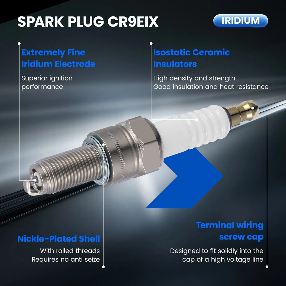 Set of 4 Iridium Spark Plugs 4218 for 1994 1995 1996 Ferrari F355 Berlinetta Foto 4 de 4