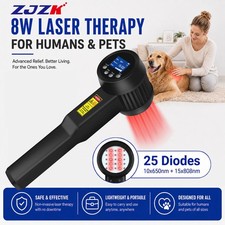 8W Cold Laser Therapy Device 25 Diodes for Dogs Horses Joint Muscle Pain Relief