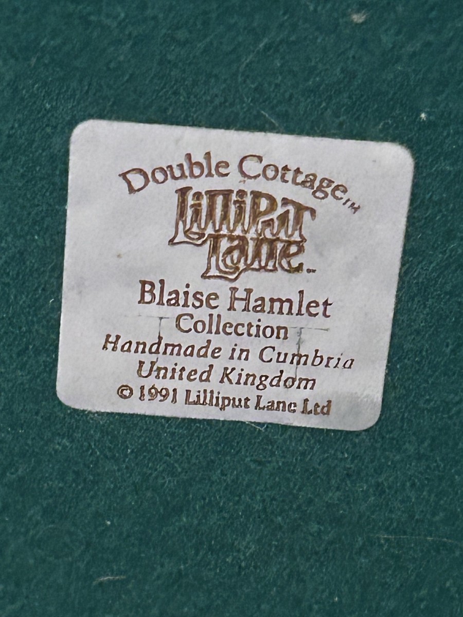 1991 Lilliput Lane Double Cottage #354 Retired Rare Blaise Hamlet