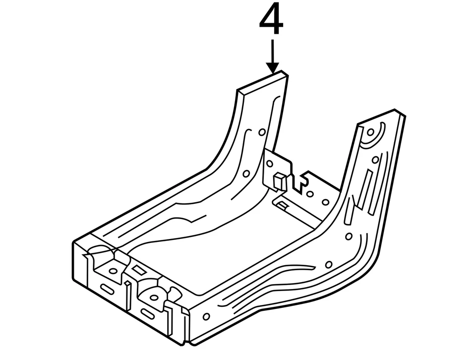 Ford Console Vinyl Center Jump Seat F150 XL Pickup single cab Gray 2025 OEM New Foto 4 de 4