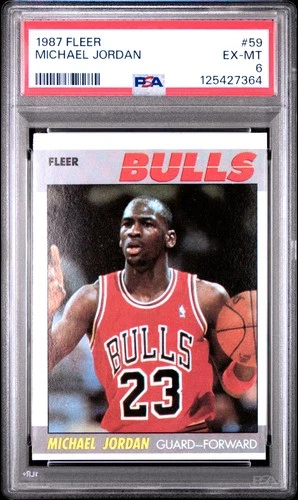 1987 FLEER #59 MICHAEL JORDAN PSA 6