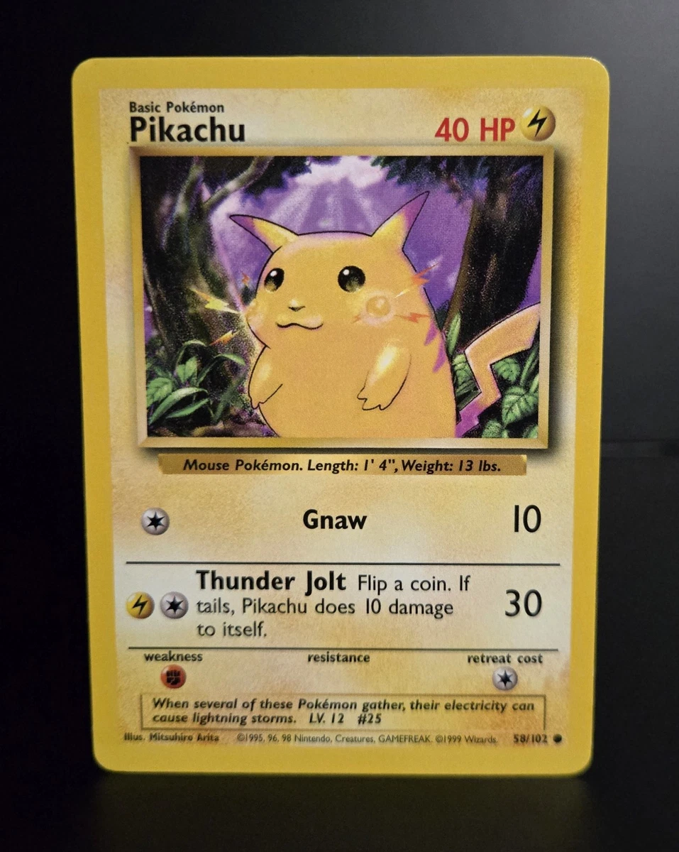 Pikachu Pokémon TCG Individual Trading Card Games Base Set in