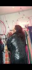 Cache Women's Black Sequin Beaded Silk Jacket Size L