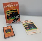 Atari 2600 Activision LASER BLAST cartridge, manual, complete in box CIB TESTED