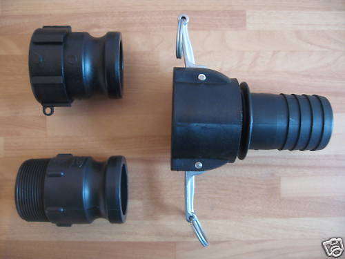 IBC Adaptor to Camlock fitting to 2 inch 50mm hose tail - Afbeelding 1 van 2