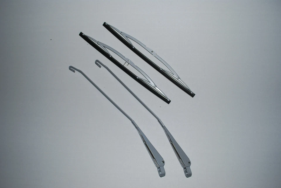 Porsche Early 911 912 1965 1966 1967 SWF limpiaparabrisas brazos y cuchillas plata Foto 2 de 4