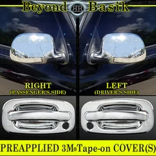 1999-2006 CHEVY SILVERADO GMC SIERRA 2dr Chrome Door Handle COVERS w/PSK+Mirrors