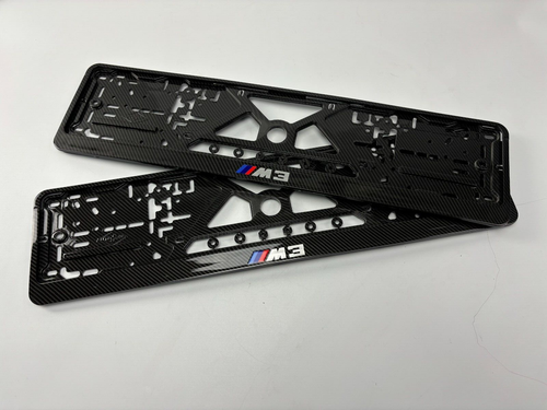 2x Portatarga Auto Telaio CARBONIO BMW M3 - Foto 2 di 9