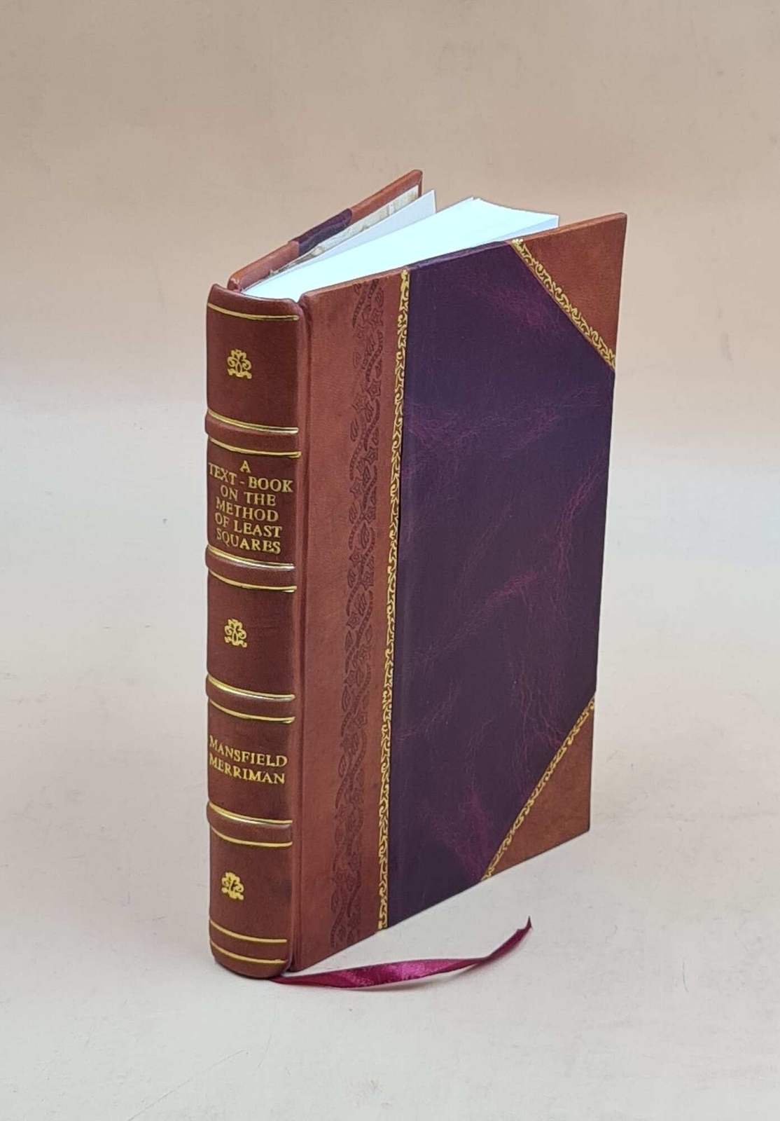 8th Edition Revised 1909 Leather Bound Least Squares Method Textbook