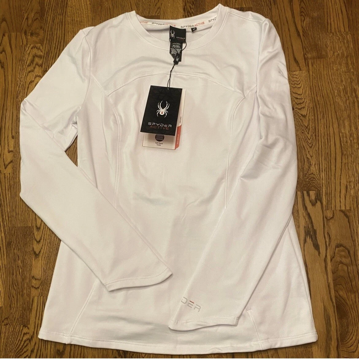 Spyder Active Women’s Athletic White Outdoor Fitted Athleisure Top New With Tags