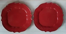Stoneware by Grestel Oven-To-Table Red Scalloped Baking Dishes from Portugal-2