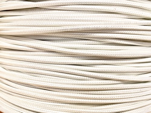 SRML WHITE 10 AWG 25' FT FIBER GLASS BRAID APPLIANCE HI TEMP WIRE MOTOR LEAD - 第 1/1 張圖片