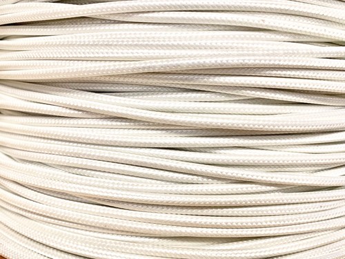 SRML WHITE 18 AWG 100' FT FIBER GLASS BRAID APPLIANCE HI TEMP WIRE MOTOR LEAD - Picture 1 of 1