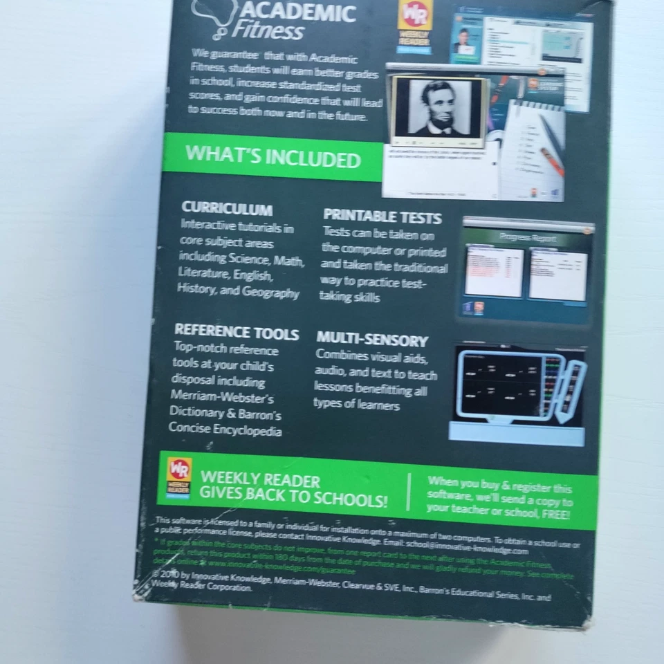 Weekly Reader Academic Fitness Middle School Grades 6-8 [DVD-ROM] NEW - Image 4 of 4