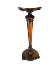 Vintage Carved Wood Pedestal or Plant Stand