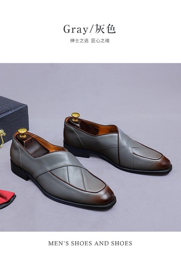 Zapatos británicos retro de negocios formales de cuero de vaca coreanos informales para bodas - Imagen 18 de 26