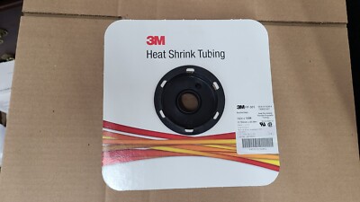 3M FP-301 Black 1/2  Dia. Heat Shrink Tubing 100-Ft Spool Ratio 2:1 # 7000021421