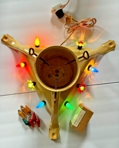 Soporte de árbol de Navidad con luces diseño antiguo único de NOMA Electric Corp - Imagen 1 de 20