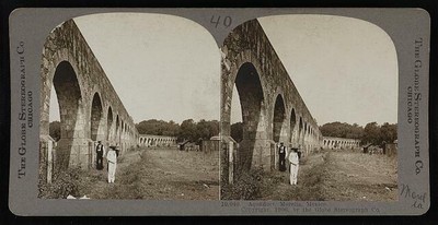 Photo:Aquaduct, Morelia, Mexico 1906