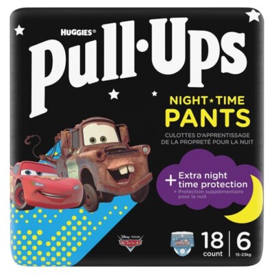 Huggies Klimmzüge Nacht Zeit Junge Trainingshose 15-23kg Größe 6 Mega Pack 18 Windeln