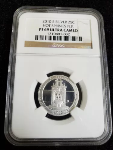 2010 S Silver 25c Hot Springs N.P. Quarter NGC PF69 ULTRA CAMEO