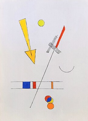 Original Modern Abstract Original Gouache Watercolor Painting 5'' × 7''