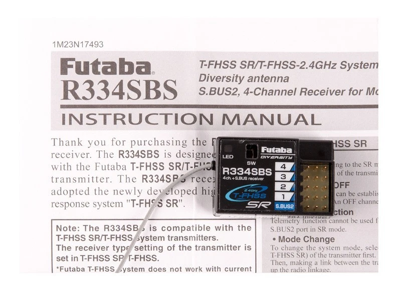 Futaba R334SBS Empfänger 2,4GHz T-FHSS Telemetrie R334 4PX 7PX 4P RC-Car - Bild 2 von 3