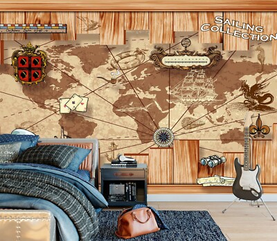 3D Travel Map O1971 Wallpaper Wall Murals Removable Wallpaper Sticker Eve