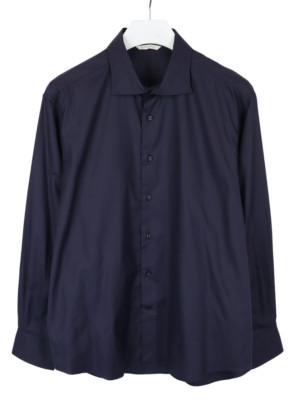 SUITSUPPLY Slim Fit Formal Shirt Mens 3XL Button Up Cutaway Navy
