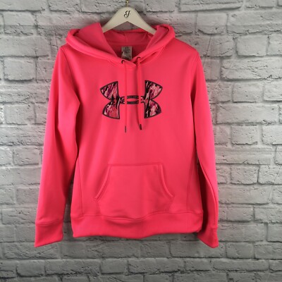 UNDER ARMOUR Breast Cancer Awareness Hoodie Cold Gear Fleece SZ small  Sweatshirt