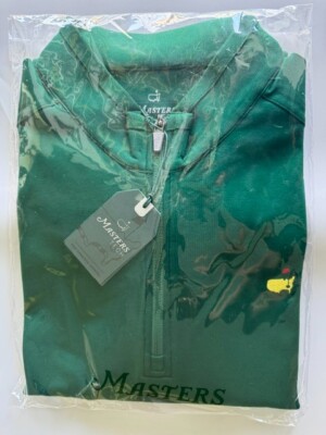 2026 Masters Tech XL Green Solid Quarter 1/4 Zip Golf Pullover