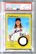 2017 Topps Heritage Noah Syndergaard Clubhouse Collection Relic- Gold PSA 10 /99