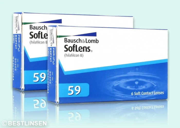 Soflens 59 Bausch&Lomb 2x6 Kontaktlinsen - Alle Stärken + Behälter gratis